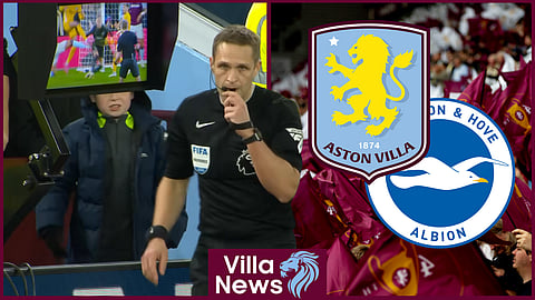 Craig Pawson made a VAR penalty call for Aston Villa v Brighton [credit: Sky Sports Premier League on YouTube]