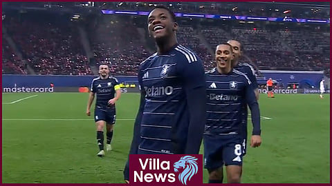 Jhon Duran scored for Aston Villa against RB Leipzig [credit: @primevideosport on X]