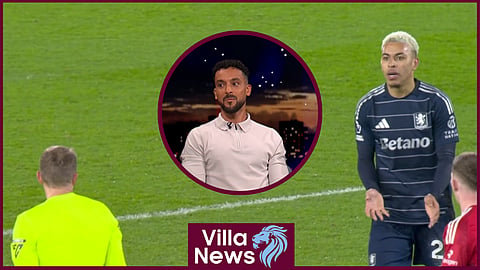 Morgan Rogers complains to the referee in the Nottingham Forest match (Credit: BBC MOTD)