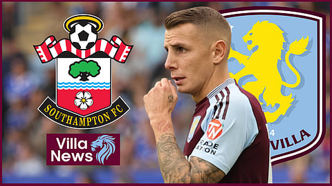 Aston Villa left back Lucas Digne could feature against Southampton (credit: Imago)
