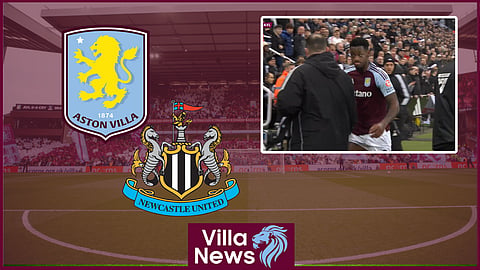 Jhon Duran was involved in controversy in Newcastle United v Aston Villa (Credit: Amazon Football on X)