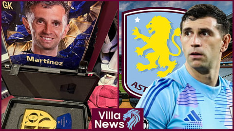 Emi Martinez and Aston Villa supporters answer back to Premier League snub [Credit: Imago, Emi Martinez on X]