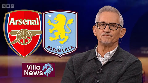 Gary Lineker discussing a key incident as Aston Villa met Arsenal [Credit: BBC Match of the Day]