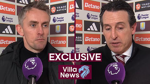 Unai Emery and Kieran McKenna after Aston Villa v Ipswich. (Credit: MOTD)