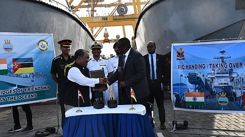 Handover ceremony for the Mozambican Navy's two new 16-metre interceptors, November 8, 2024