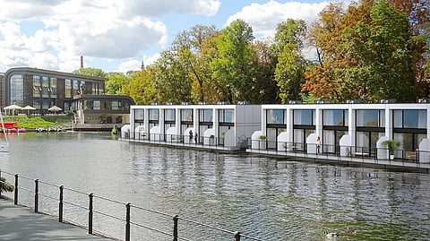 Artist's impression of the recyclable pontoon floats