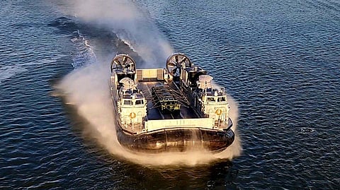 The US Navy SSC landing craft LCAC 111