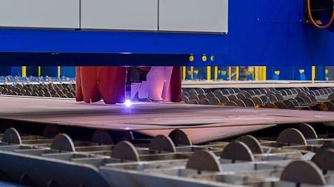 Cutting of the first steel of a new Avante 2200 corvette for the Royal Saudi Naval Forces