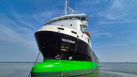 Maximar, the fifth in a series of 5,350DWT hybrid cargo vessels to be delivered AtoB@C Shipping