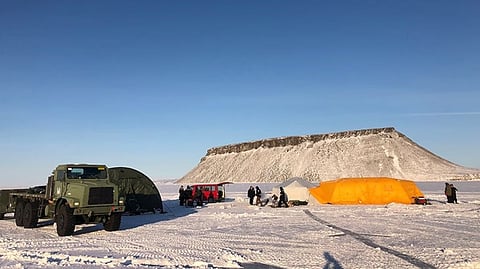 US Navy Underwater Construction Team (UTC) 1 and Naval Mobile Construction Battalion (NMCB) 1 conduct arctic exercise missions at Thule Air Base in Greenland