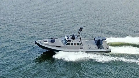 An LIG Nex1 Sea Sword USV