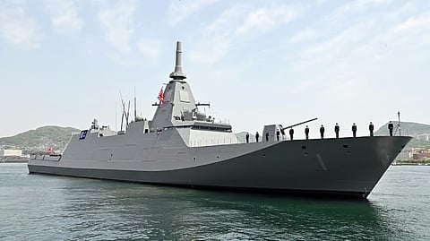 JS Mogami, lead ship of the Japan Maritime Self-Defence Force's Mogami-class stealth frigates