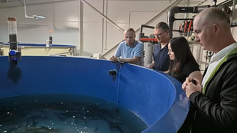 Training on carp farming at the TOME Aquaculture Centre