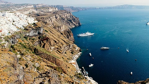 Santorini ports