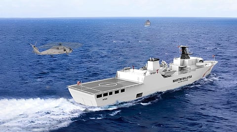 Rendering of future Malaysian Coast Guard vessel