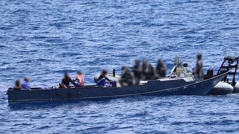 Illegal fishing vessels intercepted in Rowley Shoals off Western Australia