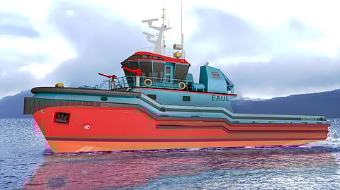 Rendering of new tug for Amare Marín