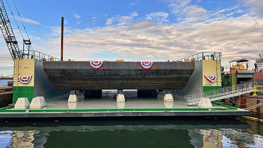 Hughes Bros. places new floating dry dock into operational service
