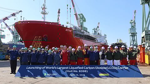 South Korean yard launches new large LCO2 carrier