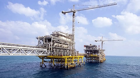 Platform at the Safaniyah oilfield in Saudi Arabia