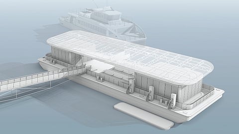 Greenline's floating charging station barge concept