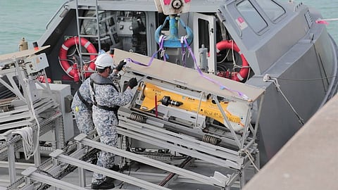 K-Ster drone integrated into the USV of the Singapore navy 