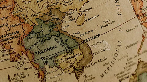 Map of Vietnam Laos Cambodia