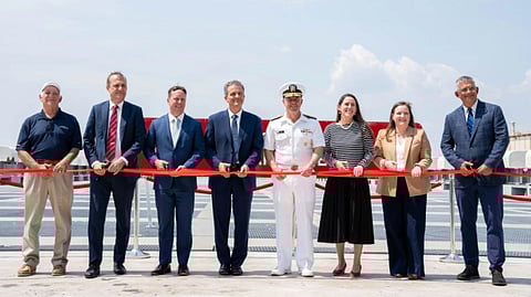 Ceremonial unveiling of BAE Systems' new shiplift and land level repair complex in Jacksonville, Florida, June 2, 2025