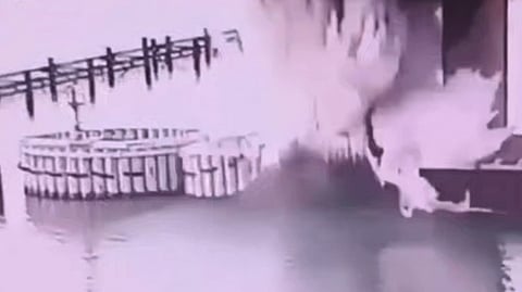 Ukraine says it hit Russia's bridge to Crimea with underwater explosives