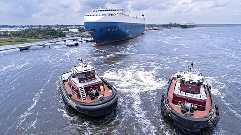 Moran Towing Company tugs operating in the Port of Brunswick