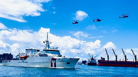 The Taiwan Coast Guard joined forces with the Ministry of National Defense and the Air Service Corps to carry out the Haian 12 military exercises in June 2025