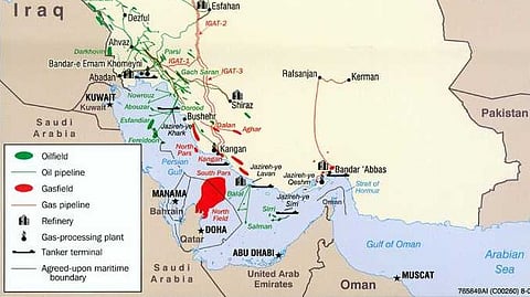 South Pars oil and gas field between Qatar and Iran