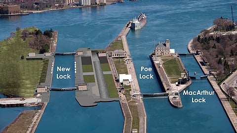 Artist rendering of New Lock at the Soo project