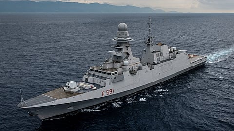 The Italian Navy FREMM frigate Virginio Fasan