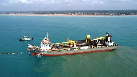 Boskalis dredger off Benin coast