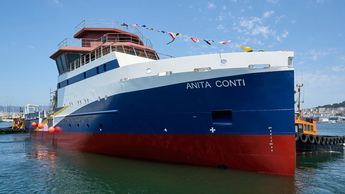 Spanish yard floats out French ocean science institute's new research vessel