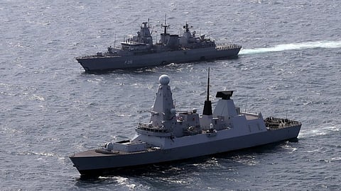 HMS Duncan joined FGS Brandenburg and HMS Iron Duke to commemorate 100 years since the battle of Jutland