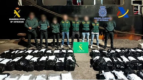 Cocaine intercepted from the cargo ship Blume by Spanish authorities in 2023