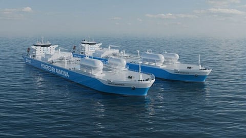 Concept render of new ammonia-powered gas carriers
