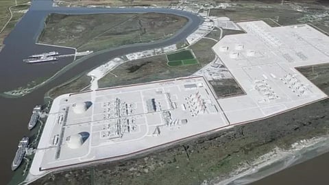 Concept render of Venture Global's CP2 LNG facility