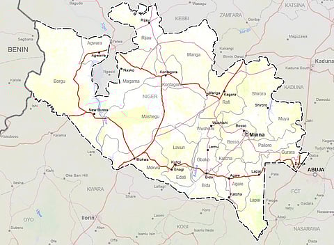 Map of Niger state, Nigeria