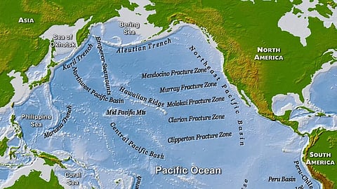 Pacific Ocean map