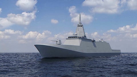 Artist's impression of an Upgraded Mogami-class frigate