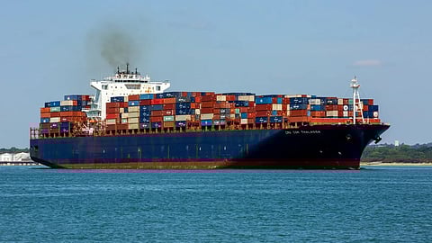 CMA CGM Thalassa, a containership owned by Global Ship Lease