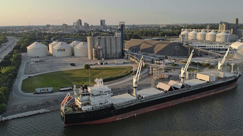 An Andersons-operated inland grain terminal