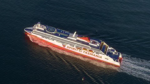TT-Line Company's Spirit of Tasmania IV. The ferry was already handed over in 2024, but technical issues and a lack of adequate wharf facilities have prevented it from entering service as originally scheduled.