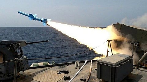 Iranian cruise missiles fire during 2025's Eqtedar 1404 exercise