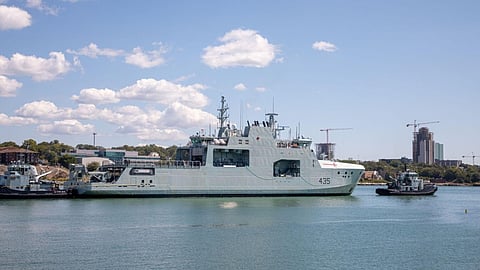 The Royal Canadian Navy Arctic and offshore patrol ship HMCS Robert Hampton Gray