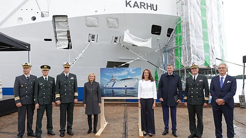 Christening ceremony of the Finnish Border Guard offshore patrol vessel Karhu
