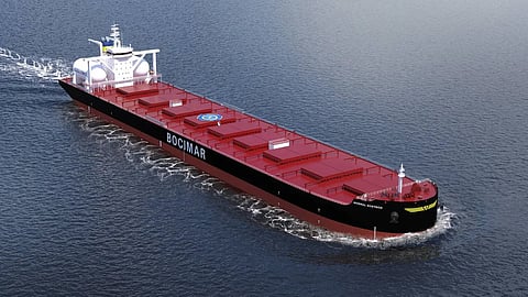 A concept render of a Bocimar vessel, owned by CMB Tech